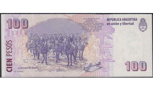 Аргентина 100 песо (2003) (ARGENTINA 100 peso (2003)) P 357a(2) series E : UNC