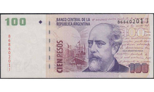 Аргентина 100 песо (2003) (ARGENTINA 100 peso (2003)) P 357a(3) series J : UNC