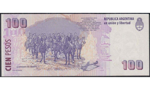Аргентина 100 песо (2003) (ARGENTINA 100 peso (2003)) P 357a(3) series J : UNC