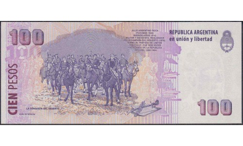 Аргентина 100 песо (2003) (ARGENTINA 100 peso (2003)) P 357a(3) series L : UNC