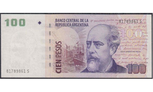 Аргентина 100 песо (2003) (ARGENTINA 100 peso (2003)) P 357a(6) series S : aUNC