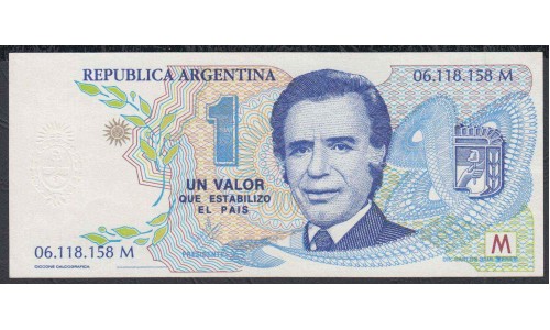 Аргентина 1 валор 1989 (Локальный выпуск) (ARGENTINA 1 valor 1989 year (Local issue)) :Unc