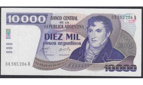 Аргентина 10000 песо (1985) (ARGENTINA 10000 Pesos (1985)) P319aA : UNC