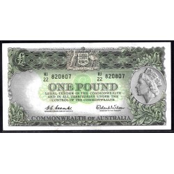 Австралия 1 фунт 1953-1960 г. (AUSTRALIA 1 Pound 1953-1960) P 30: VF/XF