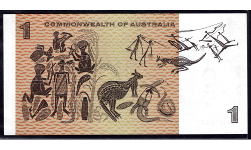 Австралия 1 доллар 1966-1972 года (AUSTRALIA 1 Dollar 1966-1972) P 37с: UNC