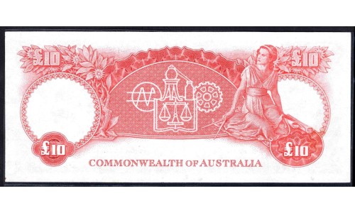 Австралия 10 фунтов 1954-1959 года (AUSTRALIA 10 Pounds 1954-1959) Р 32: VF/XF