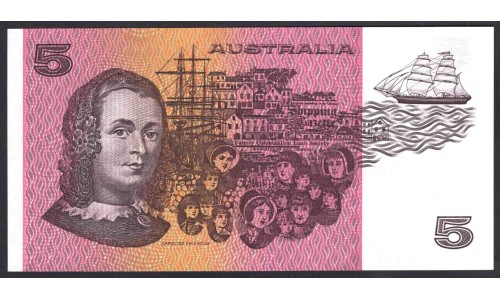Австралия 5 долларов 1974-1991 г. (AUSTRALIA 5 Dollars 1974-1991) P 44g: UNC-