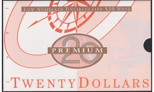 Австралия 5, 10, 20 долларов 1995 года, в буклетах, Тираж 899штук, Все с одним красного цвета номером AA 95000899, РАРИТЕТ (AUSTRALIA 5 Dollars (1983)): UNC