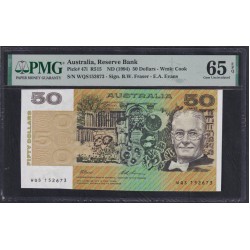 Австралия 50 долларов ND (1973-1994 г.) (AUSTRALIA 50 Dollars ND (1973-1994)) P 47i: PMG 65 Gem UNC EPQ