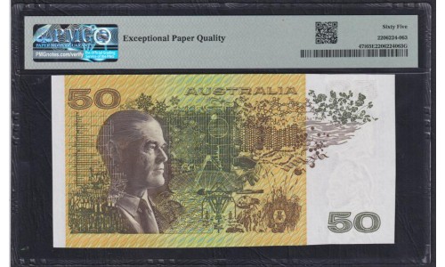 Австралия 50 долларов ND (1973-1994 г.) (AUSTRALIA 50 Dollars ND (1973-1994)) P 47i: PMG 65 Gem UNC EPQ