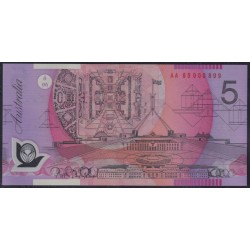 Австралия 5, 10, 20 долларов 1995 года, в буклетах, Тираж 899штук, Все с одним красного цвета номером AA 95000899, РАРИТЕТ (AUSTRALIA 5 Dollars (1983)): UNC