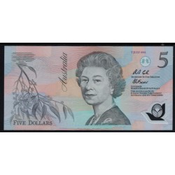 Австралия 5 долларов 1992 г. (AUSTRALIA 5 Dollars 1992) P 50b: UNC