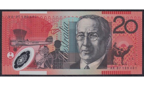 Австралия 20 долларов 1997 года, Полимер, АА97189401 (AUSTRALIA 20 Dollars 1997, Polymer) P 53b(1): UNC