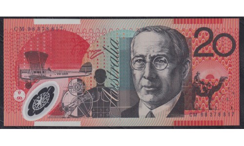 Австралия 20 долларов 1998 года, Полимер (AUSTRALIA 20 Dollars 1998, Polymer) P 53b(2): UNC