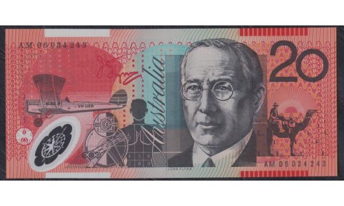 Австралия 20 долларов 2006 года, Полимер, Серия АM (AUSTRALIA 20 Dollars 2006, Polymer) P 59d: UNC