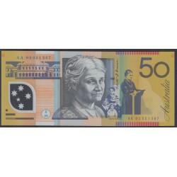 Австралия 50 долларов 2003 года, Полимер, Серия АА (AUSTRALIA 50 Dollars 2003, Polymer) P 60a: UNC