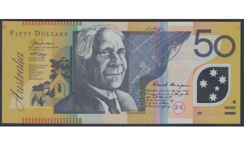 Австралия 50 долларов 2003 года, Полимер, Серия АА (AUSTRALIA 50 Dollars 2003, Polymer) P 60a: UNC