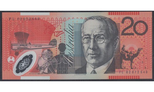 Австралия 20 долларов 2002 года, Полимер (AUSTRALIA 20 Dollars 2002, Polymer) P 59a: UNC