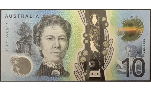 Австралия 10 долларов 2017 года, Полимер (AUSTRALIA 10 Dollars 2017, Polymer) P63 : UNC