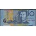 Австралия 10 долларов 1993, Полимер, красная надпечатка дата, серийный номер, РЕДКОСТЬ (AUSTRALIA 10 Dollars 1993, Polymer, red overprint date, serial number, RARE) P 52(A)a : UNC