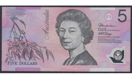 Австралия 5 долларов 2003 года, Полимер (AUSTRALIA 5 Dollars 2003, Polymer) P 57b: UNC