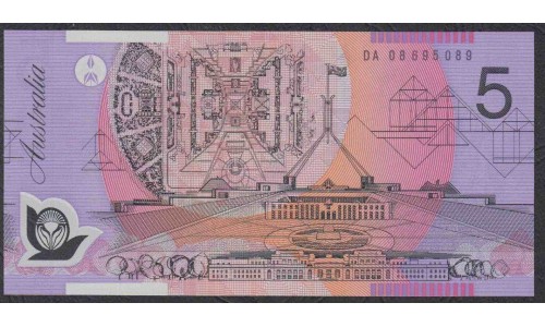 Австралия 5 долларов 2008 года, Полимер (AUSTRALIA 5 Dollars 2008, Polymer) P 57f: UNC
