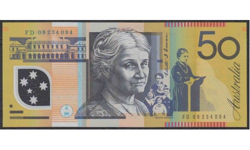 Австралия 50 долларов 2008 года, Полимер (AUSTRALIA 50 Dollars 2008, Polymer) P 60f: UNC