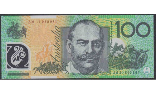 Австралия 100 долларов 2011 года, Полимер (AUSTRALIA 100 Dollars 2011, Polymer) P 61c: UNC