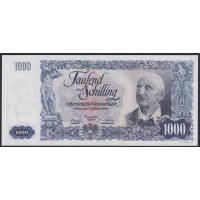 Австрия 1000 шиллингов 1954 года, РАРИТЕТ, AC 924746 (Austria 1000 Schilling 1954) P 135: UNC