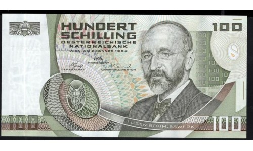 Австрия 100 шиллингов 1984 года (Austria 100 Schilling 1984 year) P 150 : UNC