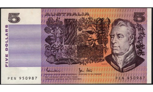 Австралия 5 долларов (1983) (AUSTRALIA 5 Dollars (1983)) P 44d : UNC