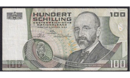 Австрия 100 шиллингов 1984 года (Austria 100 Schilling 1984 year) P 150 : VF