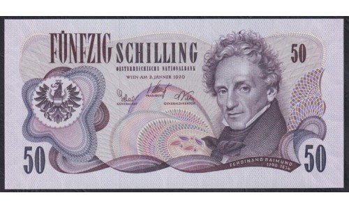 Австрия 50 шиллингов 1970 года (Austria 50 Schilling 1970 year) P 143 : UNC