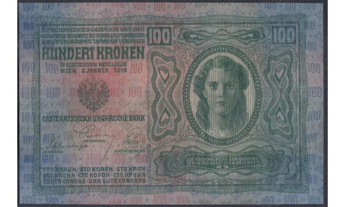 Австрия 100 крон 1912 года (Austria 100 kronen 1912 year) P 12 : UNC