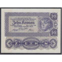 Австрия 10 крон 1922 года (Austria 10 kronen 1922 year) P 75 : UNC