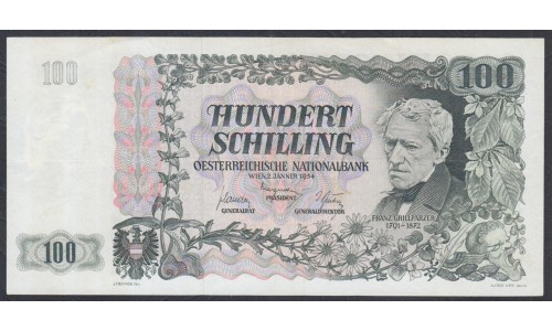 Австрия 100 шиллингов 1954 года (Austria 100 Schilling 1954) P 133: XF