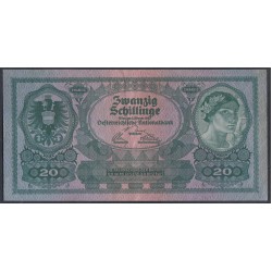 Австрия 20 Шиллингов 1925 года, Просто Редкость (Austria 20 Schilling 1925) P 90: XF/aUNC