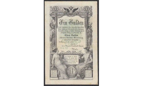 Австрия 1 гульден 1866 года (Austria 1 gulden 1866 year) P A150 : Fine/XF