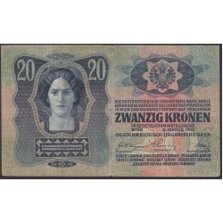 Австрия 20 крон 1913 года (Austria 20 kronen 1913 year) P 13 : Fine/XF