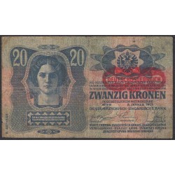 Австрия 20 крон 1919 года (Austria 20 kronen 1919 year) P 53 : Fine