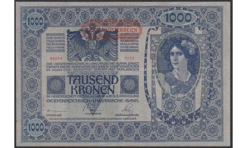 Австрия 1000 крон 1919 года (Austria 1000 kronen 1919 year) P 60: XF