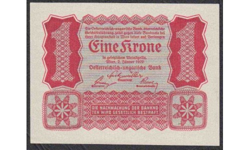 Австрия 1 крона 1922 года (Austria 1 krone 1922 year) P 73 : UNC
