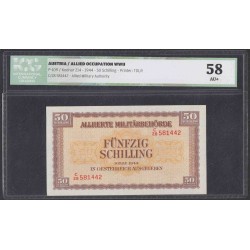 Австрия 50 шиллингов 1944 года в слабе (Austria 50 Schilling 1944 year) P 109 : аUNC 58