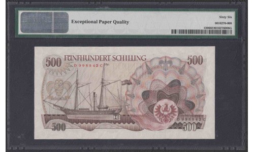 Австрия 500 шиллингов 1965 года (Austria 500 Schilling 1965 year) P 139 : UNC