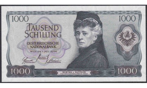 Австрия 1000 шиллингов 1966 года (Austria 1000 Schilling 1966 year) P 147 : UNC