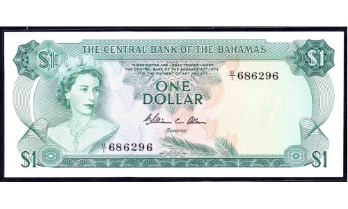 Багамские Острова 1 доллар 1974 г. (BAHAMAS 1 Dollar L. 1974) P35b:Unc