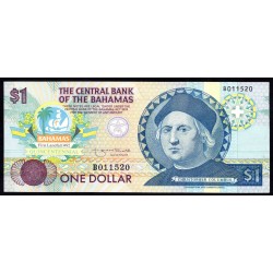 Багамские Острова 1 доллар L. 1974 (1992) г. (BAHAMAS 1 Dollar L. 1974 (1992)) P50:Unc