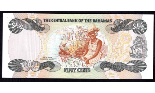 Багамские Острова 50 центов L. 1974 (1984) г. (BAHAMAS 50 Cents L. 1974 (1984)) P42:Unc