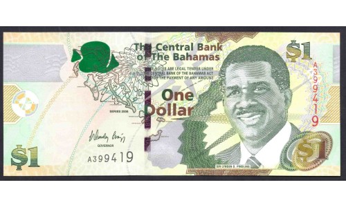 Багамские Острова 1 доллар 2008 г. (BAHAMAS 1 Dollar 2008) P71:Unc