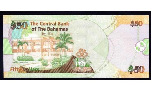 Багамские Острова 50 долларов 2006 г. (BAHAMAS 50 Dollars 2006) P75:Unc